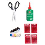 Kayıran terzi malzemeleri EV TİPİ DİKİŞ MAKİNASI( 4 PAKET İĞNE *MAKAS*ÇİZGİ TAŞI * YAĞ) SETİ
