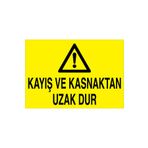 Kayış Ve Kasnaktan Uzak Dur Uyarı Tabelası - 20x30 Alüminyum Kompozit Panel - M79