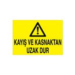 Kayış Ve Kasnaktan Uzak Dur Uyarı Tabelası - 50x70 Alüminyum Kompozit Panel - M79