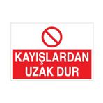 Kayışlardan Uzak Dur Uyarı Levhası 20x30cm