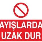 Kayışlardan Uzak Dur Uyarı Levhası 30x40cm