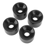 Kaykay Tekerlekleri, Longboard Wheels 4pcs PU Çok Fonksiyonlu Kara Sörf Tahtası Silindirleri Muzlu Için 60x45mm, Küçük Balık tahtası, Ahşap Balık (BLACK)