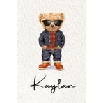 Kaylan: Cahier personnalisé avec prénom Kaylan | Cadeau d'anniversaire pour enfant, garçon, homme, copain ... | Nounours | 110 pages lignée, Petit Format 6x9 pouces (15,24 x 22,86 cm)