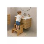 Kaymaz Ahşap Çocuk Basamak Tabure - Banyo & Lavabo Yükseltici Basamak
