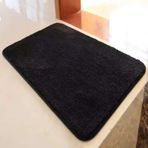 Kaymaz banyo halısı su emici banyo paspası, yumuşak pelüş zemin paspası, oturma odası, yatak odası, banyo için, siyah, 120 x 200 cm, şık ev dekoru.