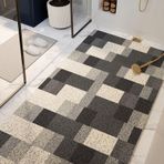 Kaymaz Banyo Paspası 80x120cm Modern PVC Duş Halısı Tahliye Delikli Yumuşak Konfor Yüksek Su Geçirgenliği Hızlı Kuruyan Kaymaz Banyo Paspası Güvenlik için