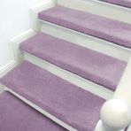Kaymaz Bullnose Merdiven Basamakları Halı Güvenlik Yapışkanlı İç Mekan Halı Merdiven Koruyucu Pedleri Ahşap Basamaklar için Mor Merdiven Paspası Çocuklar Evcil Hayvanlar için 80x26+3 cm