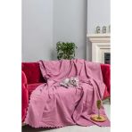 Kaymaz Koltuk Örtüsü Çift Taraflı Mikrofiber Şönil 175X350 Cm Xl- Gül Kurusu – Kedi Köpek Ve Çocuk Dostu