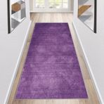 Kaymaz Mor Mutfak Yolluğu Halı Yıkanabilir Modern Koridor Paspası Özelleştirilebilir Düz Renk Koridor Halısı 140x160 cm Ev ve Mutfak Dekoru için