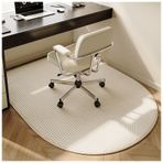 Kaymaz ofis koltuğu minderi, ahşap ve fayans zeminler için, TPR arka kısım, darbe emici, ses yalıtımı, kolay kayan tekerlekler, bej, 90 x 60 cm, halı ve sert yüzeyler için ideal