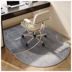 Kaymaz Ofis Koltuğu Minderi, Sert Ahşap ve Fayans Zeminler için, Tekerlekler için Kolay Kayma, Darbe Emici ve Ses Yalıtımı, Gri 150 x 90 cm, Halı ve Yatak Odası için Mükemmel