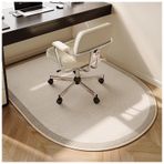 Kaymaz Ofis Koltuğu Minderi, Sert Ahşap ve Fayans Zeminler için, TPR Destekli Kolay Kayan Tekerlekler, Darbe Emici ve Ses Yalıtımı, Sarı 150 x 90 cm - Ev ve Ofis için İdeal