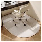 Kaymaz Ofis Koltuğu Minderi, Sert Ahşap ve Fayans Zeminler için, TPR Destekli Kolay Kayma Tekerlekler için Darbe Emici ve Ses Yalıtımı, Kahverengi 120 x 90 cm - Ev ve Ofis için İdeal