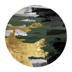 Kaymaz Oval Alan Halısı 80 x 150 cm Oturma Odası Yatak Odası Dekoru için Zümrüt Yeşili Altın Gri Siyah Halı Şömine Kanepe için Yumuşak Halı Çamaşır Odası Vurgusu için