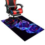 Kaymaz Oyun Zemin Mat Anti Patinaj Gürültü Durdurma Aşınmaya Dayanıklı Halı Koruyucu Ofis Koltuğu için Parke Zemin Gamer Sandalye Halı 140x160cm