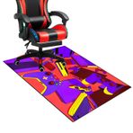 Kaymaz Oyun Zemin Mat Anti Patinaj ve Gürültü Azaltıcı Aşınmaya Dayanıklı Zemin Koruyucu Halı ve Parke Ofis Koltuğu Mat Gamer Sandalye Halı 120x140cm