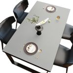 Kaymaz PU Masa Örtüsü Yapışmaz ve Temizlemesi Kolay Yemek Kahve ve Ofis Masaları için Mükemmel Gri 80x100 cm Dayanıklı ve Şık Koruma