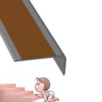 Kaymaz PVC Kauçuk Merdiven Burulma Şeridi Kendinden Yapışkanlı L Şekilli Köşe Profili Kapı Eşiği için Kaymaz Çubuk Etiket Yapıştırıcı ve Kaymaz Merdivenler için İdeal (Renk: A)