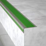 Kaymaz PVC Merdiven Nosing 1100cm Yeşil Kaymaz Kauçuk Şerit Yapıştırıcı İç ve Dış Mekan Merdiven Kenar Koruyucu Gelişmiş Çekiş için Güvenlik Adım Basamakları