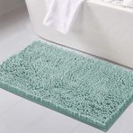 Kaymaz Şönil Banyo Paspası Halı - Emici Tüylü Banyo Yolluğu Yıkanabilir Peluş Halı Banyo ve Küvet için Mükemmel (Aqua 50 x 81 cm)