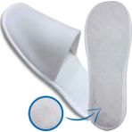 Kaymaz Taban Çift Katlı Havlu Beyaz Otel Terliği Tek Kullanımlık Kullan At - 10 Çift
