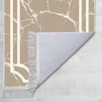 Kaymaz Taban Dijital Baskı Kadife Linear Stone Kahve 180x280 cm Salon Halı