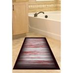Kaymaz Taban Djt Banyo Halı Star Pamuk Modern 1693 1693P2-9, Siyah-Bordo, 80 x 120