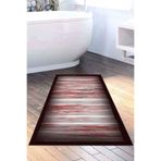 Kaymaz Taban Djt Banyo Halı Trend Modern 1693 1693K2-9, Siyah-Bordo, 50 x 80