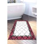 Kaymaz Taban Djt Banyo Halı Trend Modern M5129 M5129K2-9, Bordo, 80 x 120