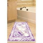 Kaymaz Taban Djt Banyo Halı Trend Saçaklı Modern 728 728K1-9, Mürdüm, 60 x 100