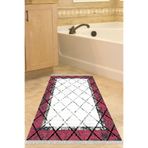 Kaymaz Taban Djt Banyo Halı Trend Saçaklı Modern M5129 M5129K1-9, Bordo, 80 x 120