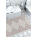 Kaymaz Taban Djt Banyo Halı Yıldız Deri İskandinav F5085 F5085D2-9, Mürdüm, 80 x 150