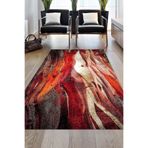 Kaymaz Taban Djt Salon Halı Star Pamuk Modern S5050 S5050P2-7, Bordo, 80 x 200
