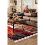 Kaymaz Taban Djt Salon Halı Star Pamuk Saçaklı Modern S5050 S5050P1-7, Bordo, 100 x 200