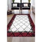 Kaymaz Taban Djt Salon Halı Trend Modern M5129 M5129K2-7, Bordo, 180 x 280