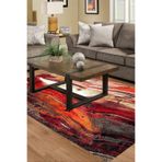 Kaymaz Taban Djt Salon Halı Trend Modern S5050 S5050K2-7, Bordo, 100 x 200