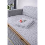 Kaymaz Taban Koltuk & Kanepe Örtüsü 180 x 220 cm Saçaklı ve Yumoş Modeller - Gri