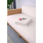 Kaymaz Taban Koltuk & Kanepe Örtüsü 180 x 220 cm Saçaklı ve Yumoş Modeller - Krem