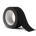 Kaymaz yapışkan bant, kendinden yapışkanlı şeritler, 2,5 cm x 20 m merdiven basamaklı bant, kaymaz yapışkan bant, iç ve dış mekan zemin kaplaması için yüksek çekiş pedi, siyah