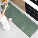 Kaymaz Yeşil Mutfak Paspası, Yıkanabilir Su ve Yağ Emici Kauçuk Halı, Büyük Boy İç Mekan Giriş Paspası, Koridor ve Lavabo Alanı için İdeal, Banyo Kullanımı için Mükemmel