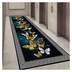 Kaymaz Yıkanabilir Çok Renkli Halı Koridor Giriş Merdiveni için Kısa Tüylü Uzun Halılar 6 mm Kalın Polipropilen 110 x 200 cm