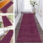 Kaymaz Yıkanabilir Mor Yolluk Halı Koridor için 60 x 300 cm İç Mekan Halısı, Mutfak, Oturma Odası, Yatak Odası, Giriş Yolu, Çamaşırhane için Yumuşak Zemin Paspası