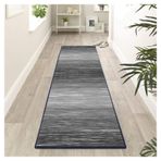 Kaymaz Yıkanabilir Mutfak Halısı 3m Uzun Gri Bej Soyut Desen Koridor Koşucusu Kapalı Giriş Yolu Lekeye Dayanıklı Halı Oturma Odası 40X300CM