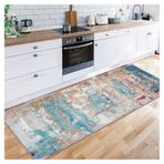 Kaymaz Yıkanabilir Mutfak Halısı Mat Giriş Mat Gri Pembe Uzun Koridor Yolluk Mutfak Yatak Odası Oturma Odası Kilim Runner 50X200 CM