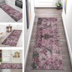 Kaymaz Yıkanabilir Polyester Koridor Yolluğu Halı 70 x 250 cm Pembe Yeşil Gri 3D İç Mekan Paspası, Mutfak Yatak Odası, Oturma Odası için Uzun Halı Yolluğu Koridorlar için Genişlik 40 120 cm