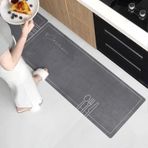 Kaymaz Yıkanabilir Yeşil Mutfak Paspası, Su ve Yağ Emici Kauçuk Halı, Giriş Yolu, Lavabo, Banyo, Koridor Alanı Halı için Büyük Kapalı Paspas