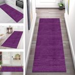 Kaymaz Yıkanabilir Yolluk Halı 120X150CM Koyu Mor Soyut Tasarım Koridorlar için Uzun Polyester Halı Yolluk Mutfak Yatak Odası Oturma Odası İç Mekan Zemin Paspası Genişlik Seçenekleri 40 120 cm