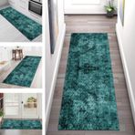 Kaymaz Yıkanabilir Yolluk Halı Koridor için 100x300 cm Camgöbeği Siyah Modern İç Mekan Halı Yolluk Uzun Polyester Paspas Mutfak Yolluğu Yatak Odası Oturma Odası Zemin Paspası Genişlikleri Mevcuttur 40