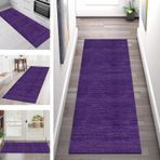 Kaymaz Yıkanabilir Yolluk Halılar Mavi mor Soyut Koridor Halı Yolluk 100X450CM Mutfak Yatak Odası Oturma Odası için Uygun Uzun Polyester Paspas Genişlik Seçenekleri ile İç Mekan Paspasları 40 120c