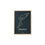 KAYNOCK (3230) Nürburgring Grand Prix Circuit, Formula 1 Poster Tablo Ahşap 50 x 70
